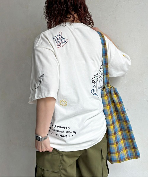 CPCM(シーピーシーエム)の「落書き柄T(Tシャツ/カットソー・メンズ・グレー/チャコールグレー/ホワイト/イエロー・MEDIUM/LARGE)」の11枚目の写真