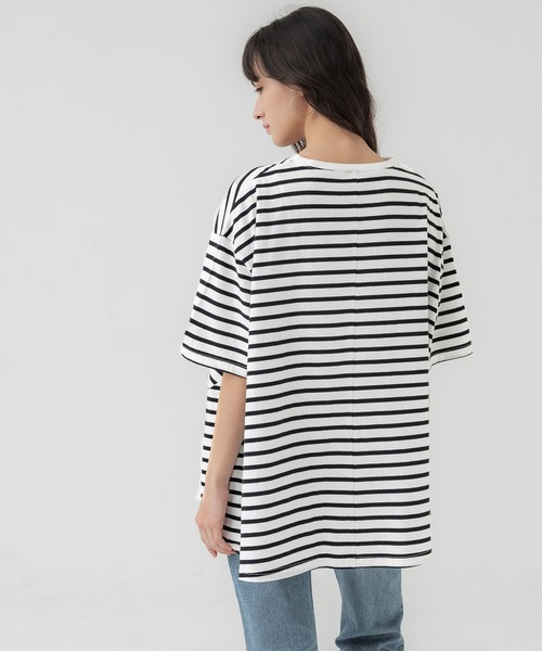 coca(coca)(コカ)の「【WEB限定セール】バックフレアコットンTシャツ(Tシャツ/カットソー・レディース・チャコール/その他1/ホワイト・M/L)」の11枚目の写真