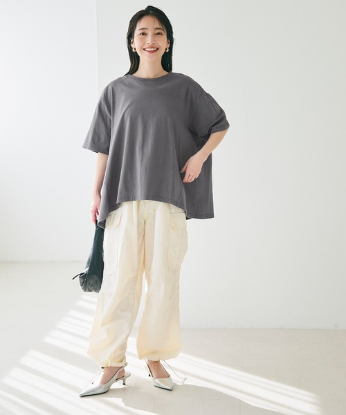 セール】バックフレアコットンTシャツ（Tシャツ/カットソー