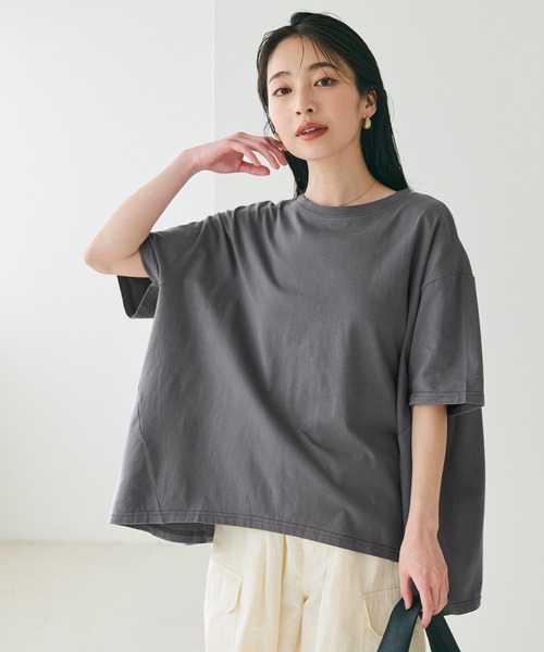 MARKET コットン Tシャツ セール】バックフレアコットンTシャツ（Tシャツ/カットソー