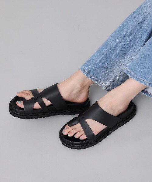 【美品】CAMINANDO カミナンド トングサンダル ブラック 7 24.0 セール】【CAMINAND】THUMB LOOP SLIDES（トングサンダル