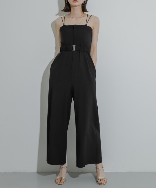 SENSE OF PLACE by URBAN RESEARCH（センスオブプレイスバイアーバンリサーチ）の「ベルトツキベアパンツ（サロペット/オーバーオール・レディース・ブラック/ライトベージュ/グレー・MEDIUM/SMALL）」の2枚目の写真