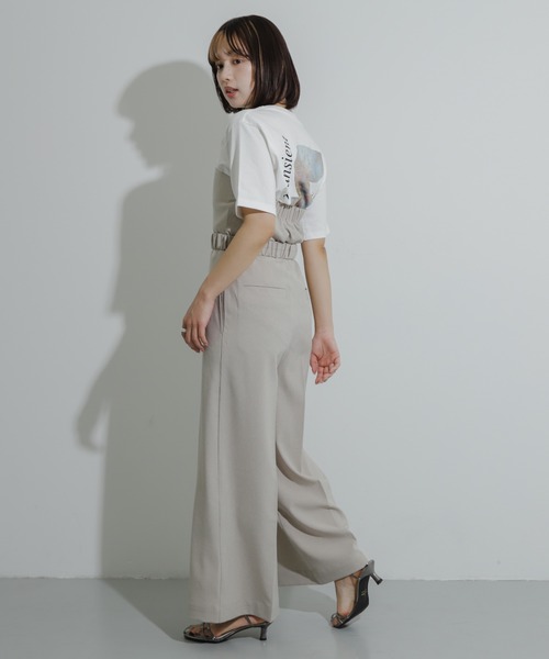 SENSE OF PLACE by URBAN RESEARCH（センスオブプレイスバイアーバンリサーチ）の「ベルトツキベアパンツ（サロペット/オーバーオール・レディース・ブラック/ライトベージュ/グレー・MEDIUM/SMALL）」の7枚目の写真