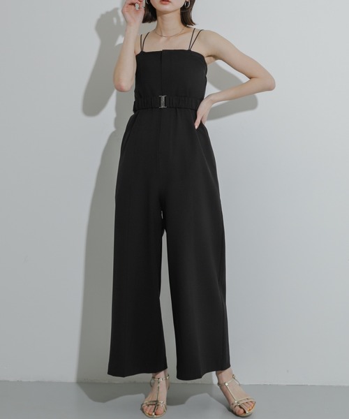 SENSE OF PLACE by URBAN RESEARCH（センスオブプレイスバイアーバンリサーチ）の「ベルトツキベアパンツ（サロペット/オーバーオール・レディース・ブラック/ライトベージュ/グレー・MEDIUM/SMALL）」の12枚目の写真