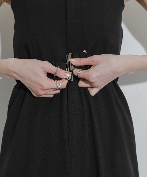 SENSE OF PLACE by URBAN RESEARCH（センスオブプレイスバイアーバンリサーチ）の「ベルトツキベアパンツ（サロペット/オーバーオール・レディース・ブラック/ライトベージュ/グレー・MEDIUM/SMALL）」の14枚目の写真