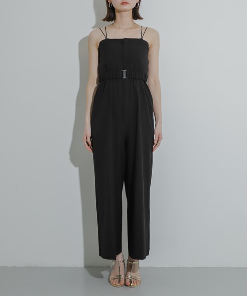 SENSE OF PLACE by URBAN RESEARCH（センスオブプレイスバイアーバンリサーチ）の「ベルトツキベアパンツ（サロペット/オーバーオール・レディース・ブラック/ライトベージュ/グレー・MEDIUM/SMALL）」の17枚目の写真