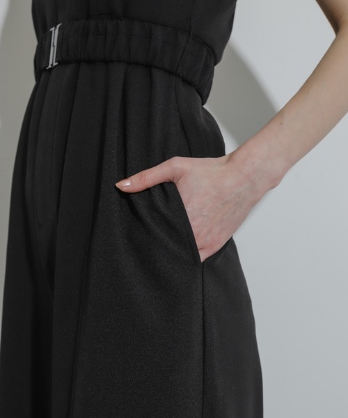 SENSE OF PLACE by URBAN RESEARCH（センスオブプレイスバイアーバンリサーチ）の「ベルトツキベアパンツ（サロペット/オーバーオール・レディース・ブラック/ライトベージュ/グレー・MEDIUM/SMALL）」の20枚目の写真