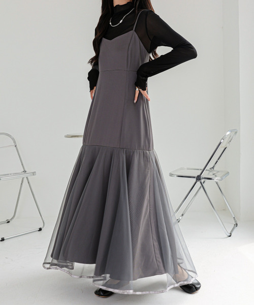 【セール】チュールテープ切り替えキャミワンピース（ワンピース）｜BANNER SELECT（バナーセレクト）