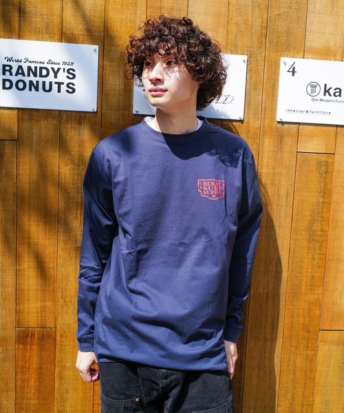 roial（ロイアル）の「DESIGN TEE/ROIAL(ロイアル)スタンダードフィットバックプリントロングカットソー（Tシャツ/カットソー・メンズ・ホワイト/ネイビー/グリーン系その他3・LARGE/MEDIUM/X-LARGE）」の9枚目の写真