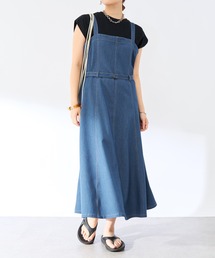 un dix cors | ストレッチデニムジャンスカ(ジャンパースカート)
