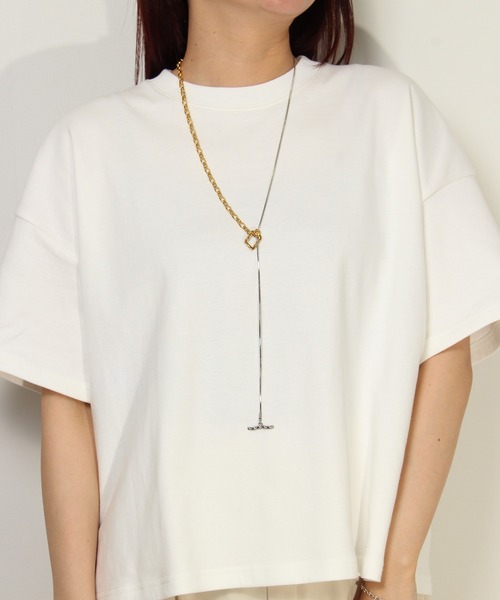 ALWAYS GOOD TIME(オルウェイズグッドタイム)の「デザインチェーン ロングネックレス(ネックレス・レディース・その他1/シルバー系1/ゴールド系1・FREE)」の1枚目の写真