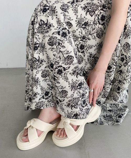 セール】厚底サンダル ミュールサンダル 美脚 夏（サンダル