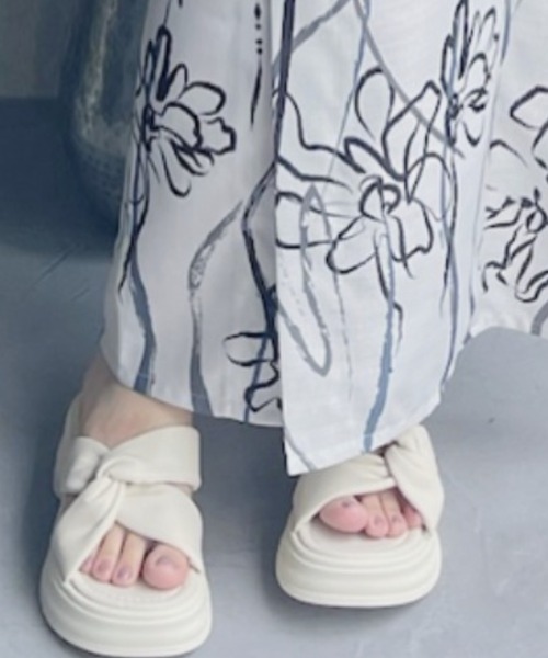 セール】厚底サンダル ミュールサンダル 美脚 夏（サンダル