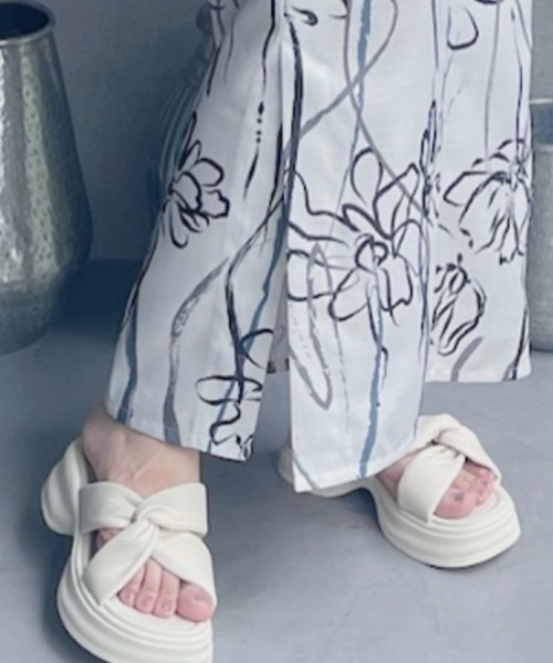 セール】厚底サンダル ミュールサンダル 美脚 夏（サンダル
