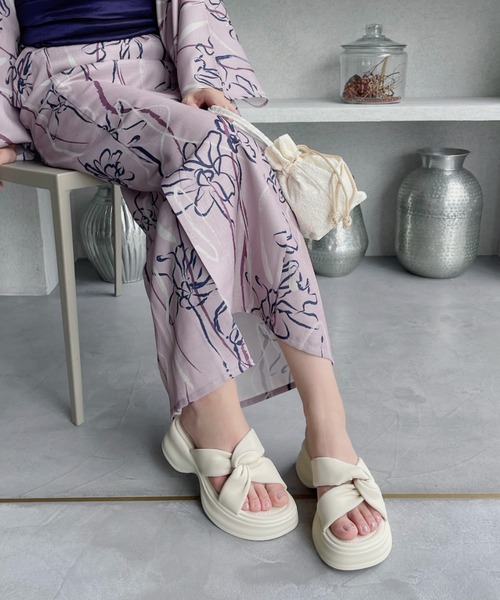 Miniministore（ミニミニストア）の「厚底サンダル ミュールサンダル 美脚 夏（サンダル・レディース・カーキ/ブラック/アイボリー・22.5cm/23.0cm/23.5cm/24.0cm/25.0cm/24.5cm）」の12枚目の写真