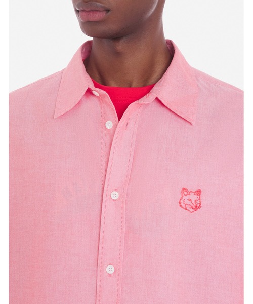 メゾンキツネ オックスフォードシャツ Maison kitsune MAISON KITSUNE メゾン キツネ バイブラント フォックスヘッド