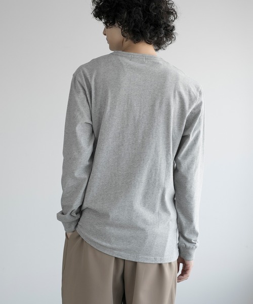 aimoha（アイモハ）の「aimoha men CLASSIC HENLEY LONG SLEEVE（Tシャツ/カットソー・メンズ・グレー/ブラック/ホワイト/ダークグレー/ネイビー・LARGE/X-LARGE/XX-LARGE/XXX-LARGE）」の13枚目の写真