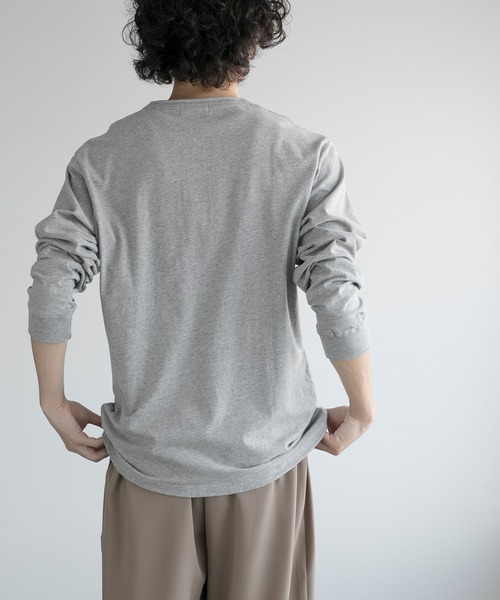 aimoha（アイモハ）の「aimoha men CLASSIC HENLEY LONG SLEEVE（Tシャツ/カットソー・メンズ・グレー/ブラック/ホワイト/ダークグレー/ネイビー・LARGE/X-LARGE/XX-LARGE/XXX-LARGE）」の14枚目の写真