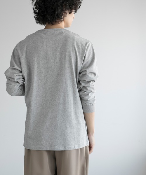 aimoha（アイモハ）の「aimoha men CLASSIC HENLEY LONG SLEEVE（Tシャツ/カットソー・メンズ・グレー/ブラック/ホワイト/ダークグレー/ネイビー・LARGE/X-LARGE/XX-LARGE/XXX-LARGE）」の15枚目の写真