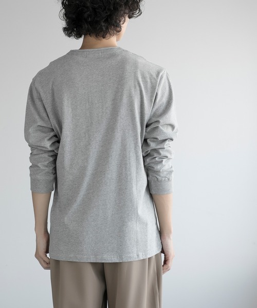 aimoha（アイモハ）の「aimoha men CLASSIC HENLEY LONG SLEEVE（Tシャツ/カットソー・メンズ・グレー/ブラック/ホワイト/ダークグレー/ネイビー・LARGE/X-LARGE/XX-LARGE/XXX-LARGE）」の19枚目の写真