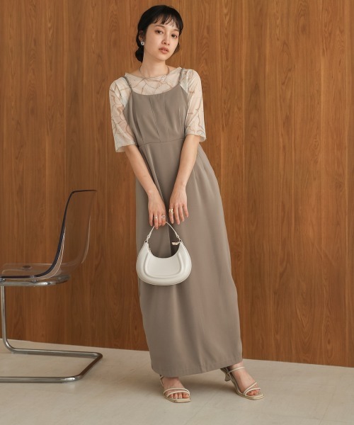 Bab（バブ）の「前後2WAYマーブルシアーメッシュトップス（Tシャツ/カットソー・レディース・ベージュ/モカ/アイボリー・FREE）」の13枚目の写真