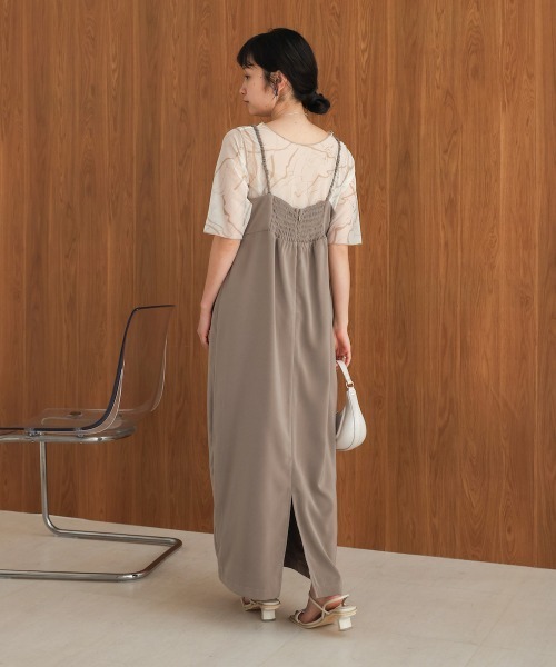 Bab（バブ）の「前後2WAYマーブルシアーメッシュトップス（Tシャツ/カットソー・レディース・ベージュ/モカ/アイボリー・FREE）」の15枚目の写真