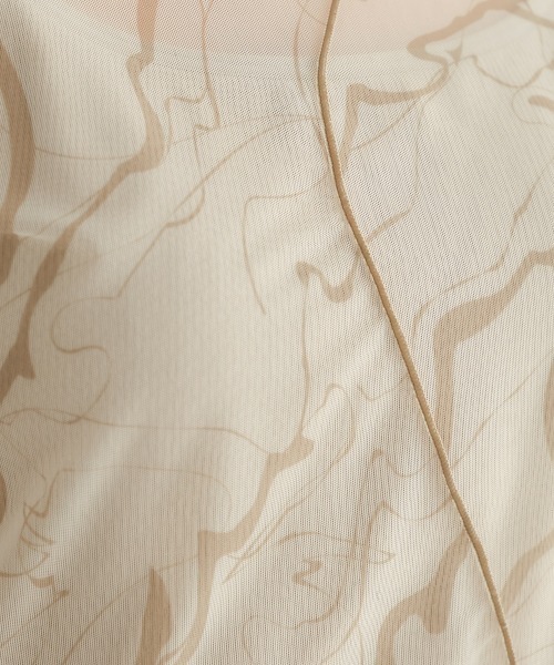 Bab（バブ）の「前後2WAYマーブルシアーメッシュトップス（Tシャツ/カットソー・レディース・ベージュ/モカ/アイボリー・FREE）」の20枚目の写真