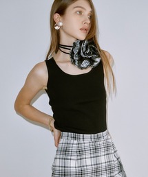 リブタンクトップ