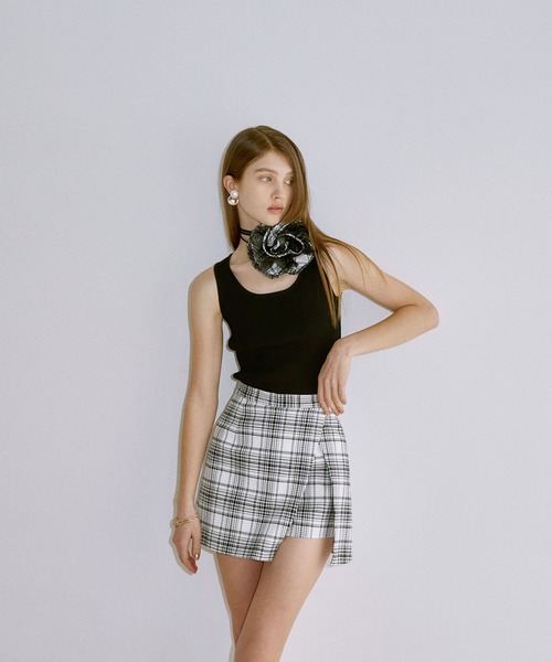 EIMY ISTOIRE（エイミーイストワール）の「リブタンクトップ（タンクトップ・レディース・ホワイト/ラベンダー/グレー/レッド/ネイビー/ブラック・F）」の21枚目の写真