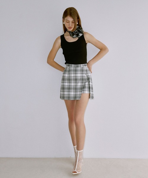 EIMY ISTOIRE（エイミーイストワール）の「リブタンクトップ（タンクトップ・レディース・ホワイト/ラベンダー/グレー/レッド/ネイビー/ブラック・F）」の15枚目の写真