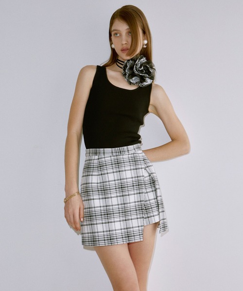 EIMY ISTOIRE（エイミーイストワール）の「リブタンクトップ（タンクトップ・レディース・ホワイト/ラベンダー/グレー/レッド/ネイビー/ブラック・F）」の16枚目の写真