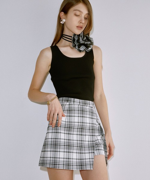 EIMY ISTOIRE（エイミーイストワール）の「リブタンクトップ（タンクトップ・レディース・ホワイト/ラベンダー/グレー/レッド/ネイビー/ブラック・F）」の17枚目の写真