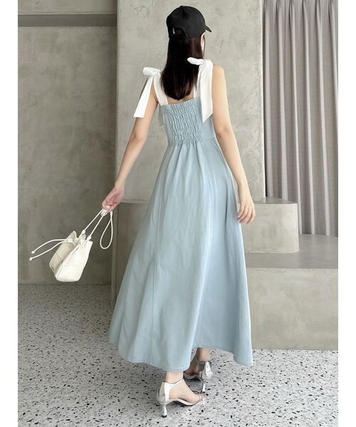 dazzlin（ダズリン）の「ショルダーリボンアソートワンピース（ワンピース・レディース・ブルー/インディゴブルー/ピンク・SMALL/MEDIUM）」の4枚目の写真