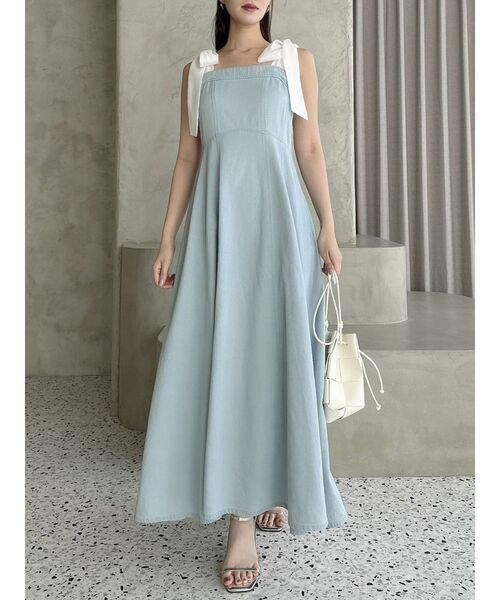 dazzlin（ダズリン）の「ショルダーリボンアソートワンピース