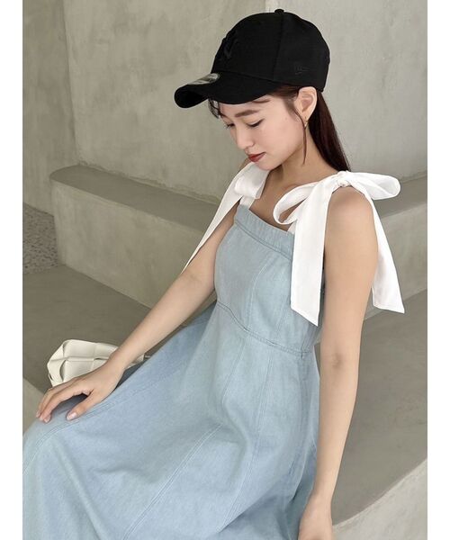 dazzlin（ダズリン）の「ショルダーリボンアソートワンピース（ワンピース・レディース・ブルー/インディゴブルー/ピンク・SMALL/MEDIUM）」の10枚目の写真