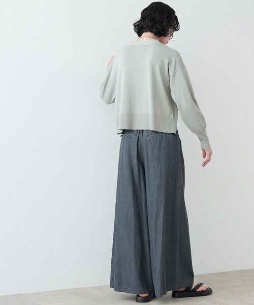 GALLEST（ギャレスト）の「◆リラックスVカーディガン（カーディガン/ボレロ・レディース・ライトグリーン/ブラック/ライトグレー/オフホワイト・38）」の11枚目の写真