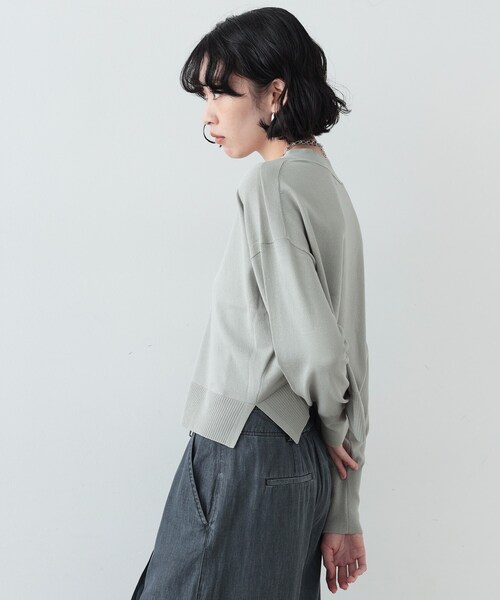 GALLEST（ギャレスト）の「◆リラックスVカーディガン（カーディガン/ボレロ・レディース・ライトグリーン/ブラック/ライトグレー/オフホワイト・38）」の13枚目の写真