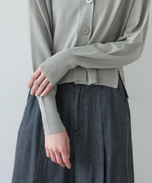 GALLEST（ギャレスト）の「◆リラックスVカーディガン（カーディガン/ボレロ・レディース・ライトグリーン/ブラック/ライトグレー/オフホワイト・38）」の15枚目の写真