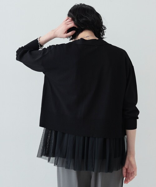 GALLEST（ギャレスト）の「◆リラックスVカーディガン（カーディガン/ボレロ・レディース・ライトグリーン/ブラック/ライトグレー/オフホワイト・38）」の21枚目の写真