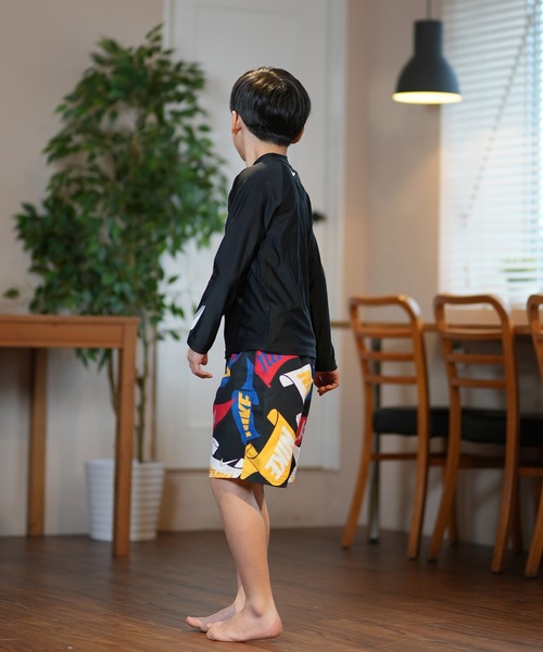 セール】NIKE/ナイキ キッズ UVケア ラッシュガード 3DスウッシュL/S
