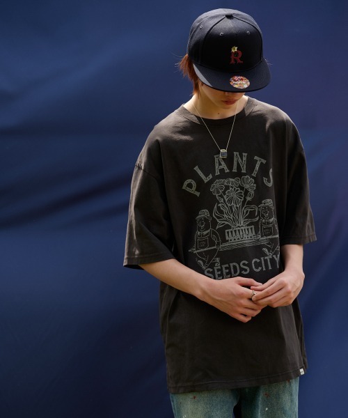 rehacer（レアセル）の「rehacer : Plant Company Fade CS / プラント カンパニー フェイド カットソー（Tシャツ/カットソー・メンズ・スミクロ/アイボリー/ネイビー・LARGE/X-LARGE/SMALL/MEDIUM）」の4枚目の写真