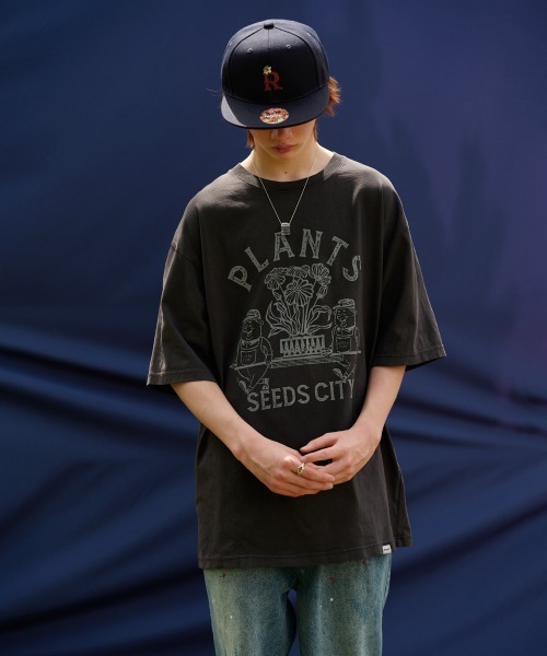 rehacer（レアセル）の「rehacer : Plant Company Fade CS / プラント カンパニー フェイド カットソー（Tシャツ/カットソー・メンズ・スミクロ/アイボリー/ネイビー・LARGE/X-LARGE/SMALL/MEDIUM）」の5枚目の写真