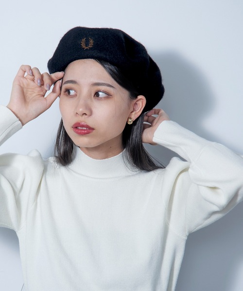 FRED PERRY】BERET フレッドペリー ワンポイントロゴ刺繍 ベレー帽