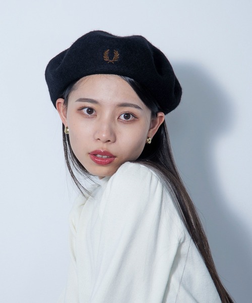 FRED PERRY】BERET フレッドペリー ワンポイントロゴ刺繍 ベレー帽