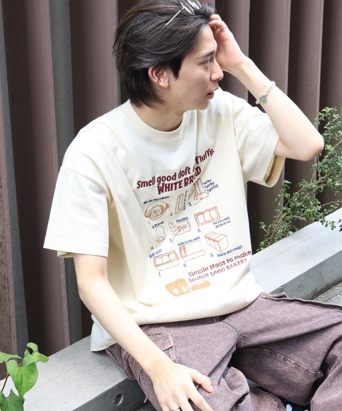 DOUBLE NAME（ダブルネーム）の「HOW TO WHITE BREAD刺しゅうTEE/ユニ