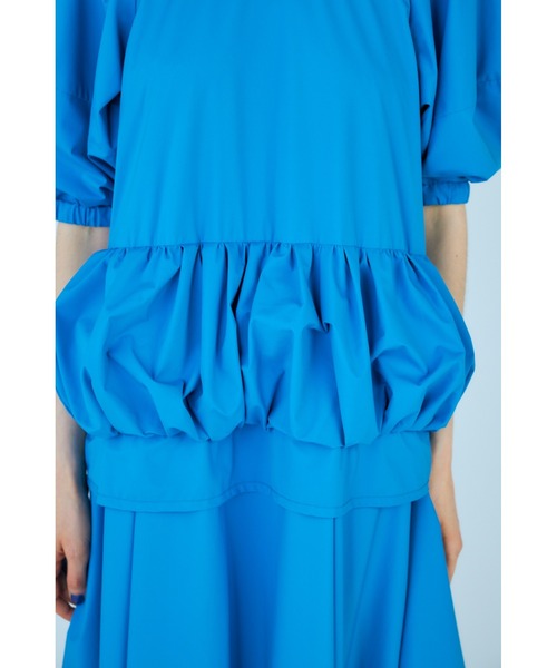 ワンピース nagonstans tuck gather flare dress 2.5レイヤータフタタック ギャザーフレアドレス（ワンピース