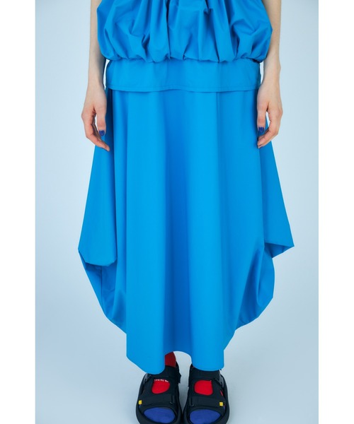 ワンピース nagonstans tuck gather flare dress 2.5レイヤータフタタック ギャザーフレアドレス（ワンピース