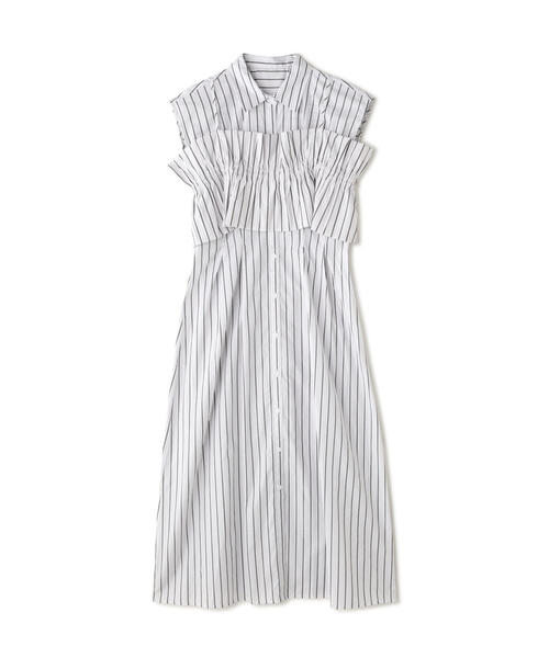 N.(N. Natural Beauty Basic)(エヌエヌナチュラルビューティーベーシック)の「◆ラッフルバンドゥ付きシャツワンピース(シャツワンピース・レディース・ブルー系その他/ホワイト系その他・MEDIUM)」の3枚目の写真