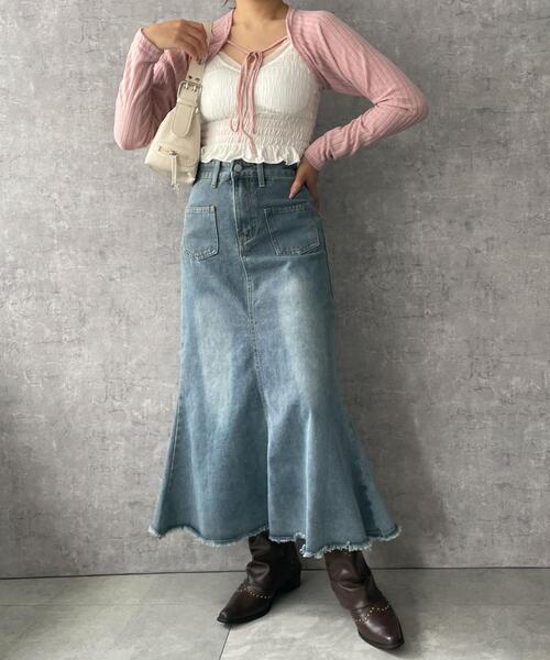 dispark（ディスパーク）の「DISPARK/カップ付きシャーリングフリルキャミソール（キャミソール・レディース・ブラック/ホワイト・FREE）」の3枚目の写真