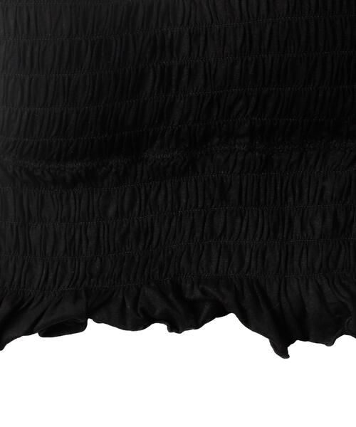 dispark（ディスパーク）の「DISPARK/カップ付きシャーリングフリルキャミソール（キャミソール・レディース・ブラック/ホワイト・FREE）」の10枚目の写真